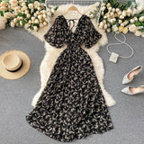 Vacation Dress Summer 2025 New Sexy V To Receive Long-Lost Lanky Chopped Beach Skirt DJPT