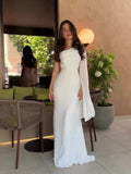 2025 New Luxury Soft And Flowing Single Long Sleeve Dress Silk Dress Dress Woman