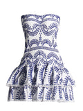 Bohemian Retro Style 2025 Spring Breast-Wearing Sexy Body-Wearing Lotus Lace Side Lace-Side Women's Dress