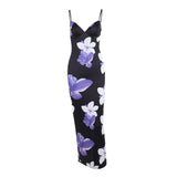 Fashion Printed Suspension Dress Woman 2025 Summer New Sexy Baggage Dress DJPT