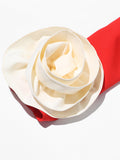 Elegant Famous Wind 2025 Round Collar Summer New Three-Dimensional Rose Design Niche Temperament Dress