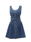 Trendy Cowboy Sling Skirt 2025 New Women's Summer Single Buckle Door Belt Belt Belt Belt Short Skirt Dress Dress Woman