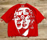 Men's T-Shirt Oversized Graphic Gothic Harajuku Short Sleeve Men's T-Shirt Y2k Top Punk T-Shirt DJPT
