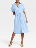 2024 New POLO Tie Simple Tie With Solid-Colored Cardigan Dress