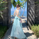 Sanya Beach Dress Seaside Holiday Atmosphere Hanging Neck Dress Sexy Naked Dress Woman