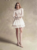 2025 Black Rolled Long Sleeve Dress Women's Puff