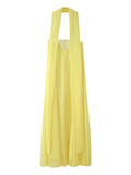Court Style Chest Ribbon Dress 2025 New Women's Summer Loose Waist Showing Long Skinny Dress Women