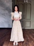 New Fashion Doll Lace Collar Splicing Broken Flower Repair Long Dress