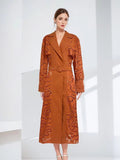Style V-Neck Belt Belt Cut-In Empty Wind Coat Female 2025 New