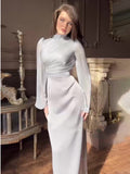 Collar 2025 New Horn Sleeve Tea Break French-Style Bagg Of The Hip Dress