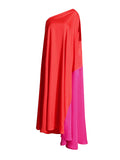 Dress 2025 New Color Personality Slant Shoulder Loose Summer Long Dress