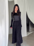 2024 New Folding Waist Thin Long Sleeves Big Set Of Famous Dress