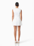 2025 New Australian Niche Round-Neckless Hand Nail Flower Three-Dimensional Short Dress Woman