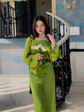 Women's Clothing 2024 Summer French Fairy Tactus Super Fairy Lace To Collect Waist Chiffon Dress