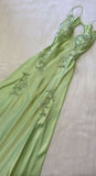 Mermaid Spaghetti Straps Backless Long Prom Dress Evening Dress Formal Dress SD2200 HZ0628