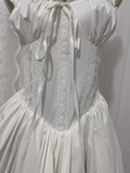 A line Straps White Vacation Beach Dress Short Dress SD0022
