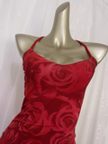 Sheath Straps Floral Red Travel Vacation Beach Dress Short Birthday Dress SD0026