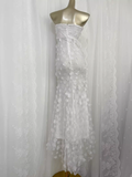 Sheath Strapless White Vacation Dress Flowers Birthday Dresses SD0028