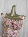 A line Straps Floral Travel Vacation Floral Beach Dress Short Birthday Dress SD0029