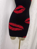 Sheath Strapless Floral Red Travel Vacation Dress Short Birthday Dress SD0057