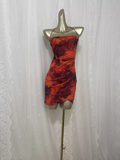 Sheath Straps Floral Travel Backless Vacation Dress Short Birthday Dress SD0060