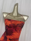 Sheath Straps Floral Travel Backless Vacation Dress Short Birthday Dress SD0060