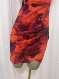 Sheath Straps Floral Travel Backless Vacation Dress Short Birthday Dress SD0060