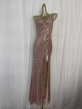 Sheath Spaghetti Straps Sequin Long Vacation Dress Birthday Dresses SD0071