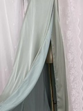 A line Spaghetti Straps Sage Green Long Vacation Dress Birthday Dresses SD0073