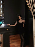 Sheath Mermaid Black Pleated Prom Dresses Birthday Outfits Evening Gown SD1029