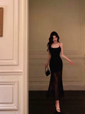 Sheath Mermaid Black Pleated Prom Dresses Birthday Outfits Evening Gown SD1029