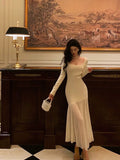 Mermaid U Neckline Prom Dresses Birthday Outfits Evening Gown SD1060