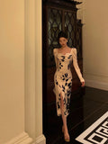 Sheath Sweetheart Floral Satin Prom Dresses Birthday Outfits Evening Gown SD1107