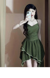 A Line Spaghetti Straps Short Beach Dress Birthday Dresses Birthday Outfits SD1212
