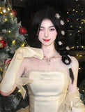 Ball Gown Strapless Champagne Party Dress Birthday Dresses Birthday Outfits SD1214