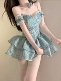 Ball Gown Spaghetti Straps Green Satin Party Dress Birthday Dresses Birthday Outfits SD1229