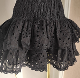 Sheath Strapless Black Lace Vacation Dress Short Birthday Dresses SD123