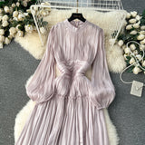 A line Scoop Long Sleeves Lilac Holiday Dresses Women's Dress SD1287