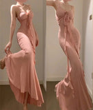 Sheath Spaghetti Straps Pink Holiday Dress Birthday Dresses Birthday Outfits SD1296
