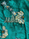 Mermaid One Shoulder Green Lace Prom Dresses Long Party Dress SD1310