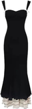 Mermaid Straps Chiffon Black Prom Dresses Party Dress SD1315