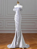 One-shoulder Evening Dress Slim Annual Show Host Dress Dinner Will Dress Prom Dresses SD1334