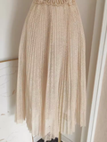 A line High Neckline Lace Vacation Dress Tulle Women Dresses SD137