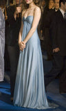 A-Line Sweetheart Blue Satin Long Prom Dresses Formal Evening Dress SD1390 HZ0628