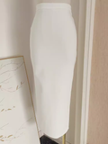 Sheath One Shoulder Satin Vacation Dress White Women Dresses SD139