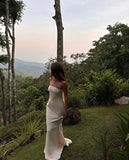 Sheath Strapless Sleeveless Long Prom Dresses Formal Evening Dress SD1413