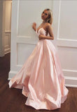 A Line Spaghetti Straps Backless Sleeveless Long Prom Dresses Formal Evening Dress SD1416 HZ0628