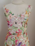 A line Straps Floral Lace Vacation Dress Women Dresses SD142