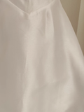 A line Straps White Travel Vacation Dresses Short Satin Birthday Dress SD150