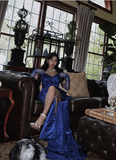 Sheath Royal Blue Long Prom Dresses Formal Graduation Party Dress Evening Dress SD1546 HZ0628